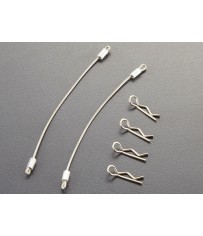 Body Clips (4pcs.) with Metal cord 120mm (2pcs.)
