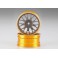 DISC.. Alloy Rims 1/10 Touring Car "Y-Design" (grey/gold)