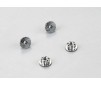 Aluminum wheel nuts (gray) 4pcs.