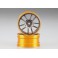 DISC.. Alloy Rims 1/10 Touring Car "V-Design" (grey/gold)