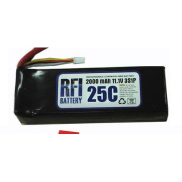 DISC.. Batterie Lipo 2650mAh 25C/50C 14,8V (4S) 25x45x1134 - 276g EC3