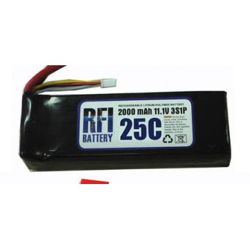 DISC.. Lipo Batterij 2650mAh 25C/50C 14,8V (4S) 25x45x1134 - 276g EC3