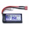 DISC.. Lipo Batterij 1000mAh 25C/50C 7,4V (2S) 12x35x74 - 55g JST