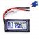 DISC.. Lipo Batterij 1300mAh 25C/50C 7,4V (2S) 14x35x74 - 67g EC3
