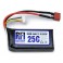 DISC.. Lipo Batterij 1000mAh 25C/50C 11,1V (3S) 18x35x74 - 83g