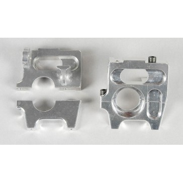 Alum. rear axle mount r-l,in 2 parts, set