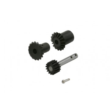 DISC.. Front drive gear set and Pulley Shaft with Steel Gear (15T)