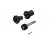 DISC.. Front drive gear set and Pulley Shaft with Steel Gear (15T)