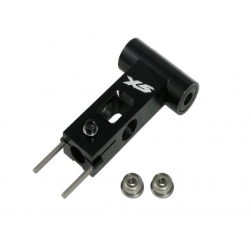 DISC.. X5 CNC Main Rotor Yoke Set (Black anodized)