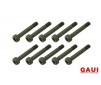 DISC.. Semi-threaded Socket Head Cap Screw - Black (M3x19)x10pcs