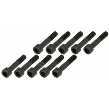 DISC.. Semi-threaded Socket Head Cap Screw - Black (M3x16)x10pcs