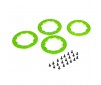 DISC.. Beadlock Ring w/Screws, Green: SCT/SCB/SCT (4)