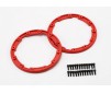 Sidewall protector, beadlock style (red) (2)/ 2.5x8mm CS (24