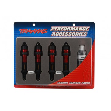 Shocks, GTR aluminum, red-anodized bodies with TiN shafts (f