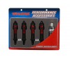 Shocks, GTR aluminum, red-anodized bodies with TiN shafts (f