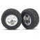 Tires & wheels, assembled, glued (SCTsatin chrome wheels, (d