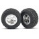 Tires & wheels, assembled, glued (SCT satin chrome wheels, (