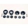 DISC.. Piston head set, (2 sets of 3 types)/ shock collars (2)/ spr