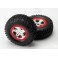 DISC.. Tires & wheels, assembled, glued (SCT, satin chrome wheels,
