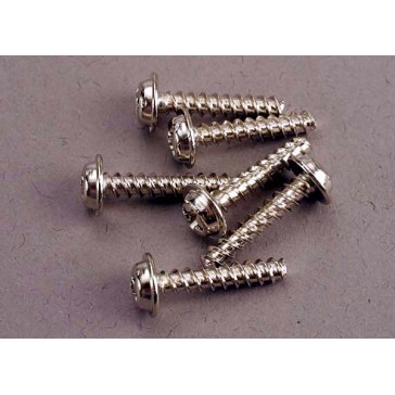 Screws, 3x15mm washerhead self-tapping (6)