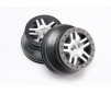 Wheels, SCT Split-Spoke, satin chrome, beadlock style, dual