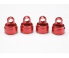 Shock caps Aluminium Red Anodized