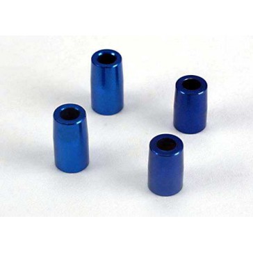 Tapered bearing block spacers (blue-anodized, aluminum) (3x6