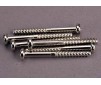 Screws, 3x30mm roundhead self-tapping (6)