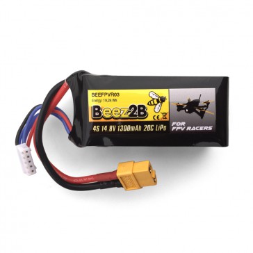 DISC.. Batterie Lipo 4S 14.8v 1300mAh 20C pour FPV racer
