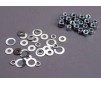 Nut set, lock nuts (3mm (11) and 4mm(7)) & washer set