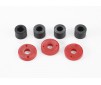 Piston, damper (2x0.5mm hole, red) (4)/ travel limiters (4)
