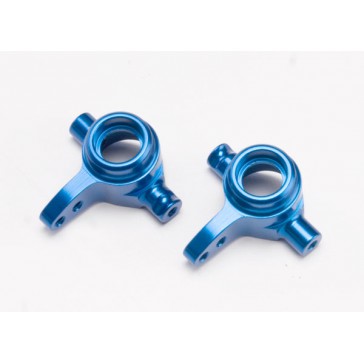 Steering blocks, aluminum, left & right (blue-anodized)