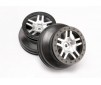 Wheels, SCT Split-Spoke, satin chrome, beadlock style, dual
