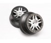 Wheels, SCT Split-Spoke, satin chrome, beadlock style, dual