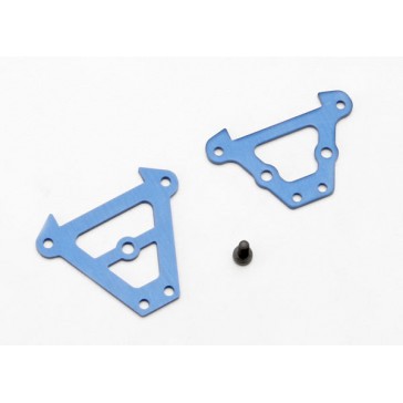 Bulkhead tie bars, front & rear (blue-anodized aluminum)/ 2.