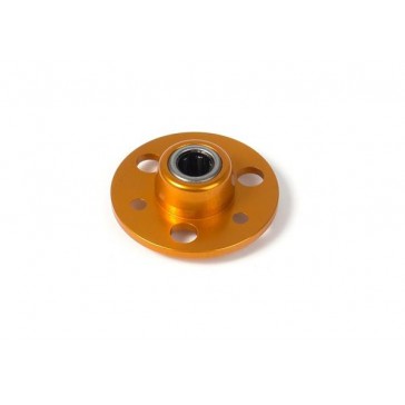 DRIVE FLANGE WITH ONE-WAY BEARING - ALU 7075 T6 - ORANGE