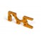 DISC.. T2'009 Alu Front Lower Susp. Adjust. Bulkhead - Orange