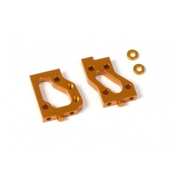 ALU RADIO PLATE MOUNTS (L+R) -SWISS 7075 T6 - ORANGE