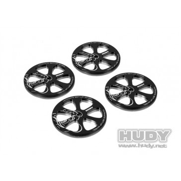 Alu Set-Up Wheel For 1/10 Rubber Tires (4), H109370