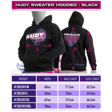 Sweater Hooded - Black (M), H285501M
