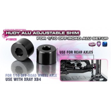 ALU ADJ. SHIM FOR 1/10 OFF-ROAD ALU SET-UP - XRAY XB4 (2), H108928