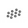 Alu Conical Shim 3X6X2.0mm - Black (10)