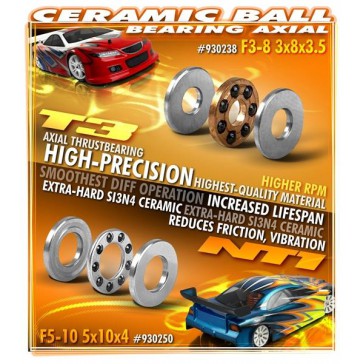 CERAMIC BALL-BEARING AXIAL F3-8 3x8x3.5