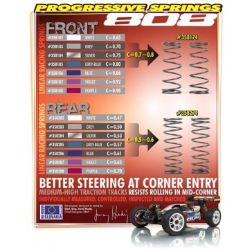 REAR SPRING SET PROGRESSIVE C:0.5-0.6 (2)