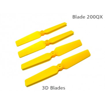 DISC.. 200QX 3D Fixed Props - Yellow (4 pcs, 2R+2L)