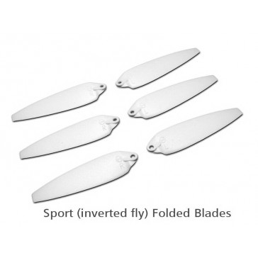 DISC.. 200QX Sport Folded Blade -White (6 pcs, 3R+3L)