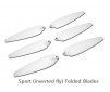 DISC.. 200QX Sport Folded Blade -White (6 pcs, 3R+3L)