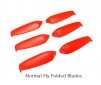 DISC.. 200QX Normal Folded Blade -Red (6 pcs, 3R+3L)