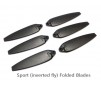 DISC.. 200QX Sport Folded Blade - Black(6 pcs, 3R+3L)