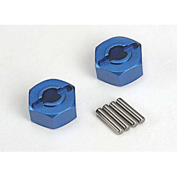 Wheel hubs, hex (blue-anodized, lightweight aluminum) (2)/ a